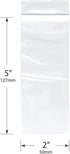 Plymor 2" x 5" Zipper Reclosable Plastic Bags, 2 Mil (Pack of 100)