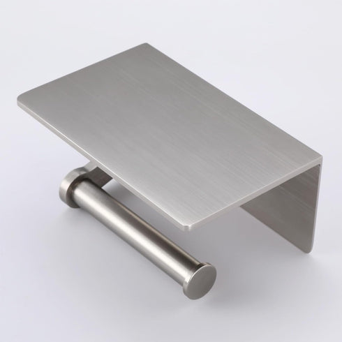 TOPGHIP Toilet Paper Holder with Shelf - Toilet Tissue Holder with Cell Phone Shelf for Bathroom - Toilet Paper Roll