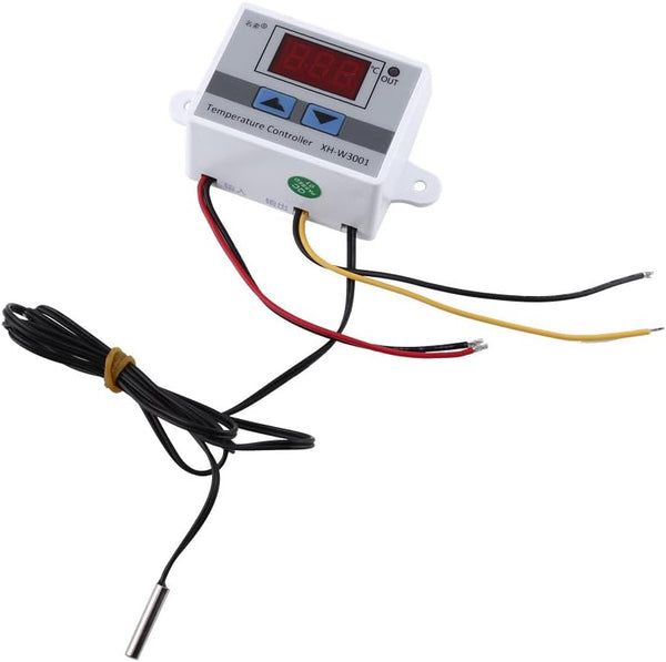 XH-W3001 Mini Thermostat Switch, 12V Digital Intelligent Temperature Controller with Waterproof Sensor Probe