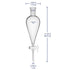 Borosilicate Glass 250ml Conical Separatory Funnel with PTFE Stopcock