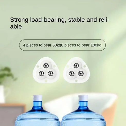 Comimark 12 pcs Household Adhesive Universal Wheel, Three-Ball Hole-Free Silent Hardware Accessories Small Pulley