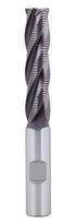 Accusize Industrial Tools 1/2'' Fine Tooth M42 8% Cobalt Tialn Roughing End Mill, 1/2'' Shk Dia, 2'' Flute Length