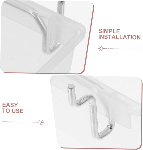 6Pcs Angoily Transparent Pegboard Bins with Slanted Opening Thickened Peg Board Accessories for Tool Storage