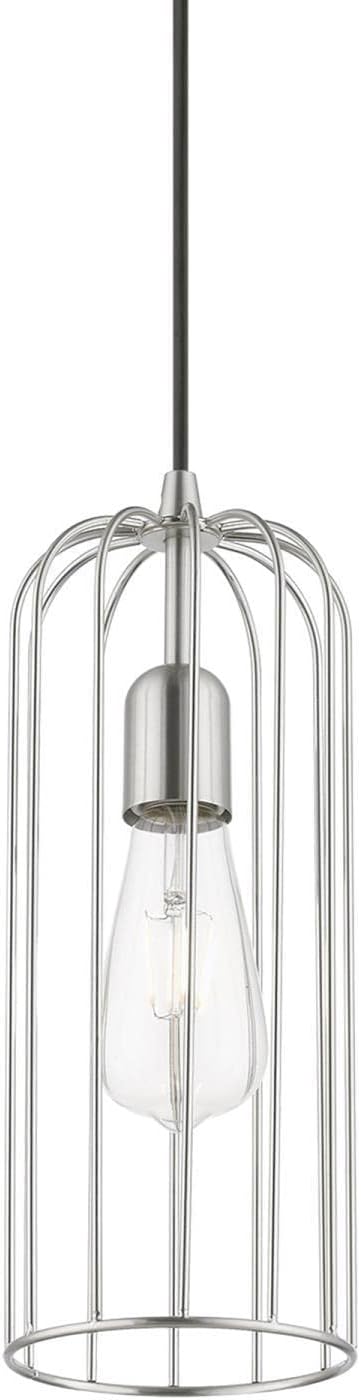 1 (49713-91) Livex Lighting Glenbrook Light Pendant in Brushed Nickel