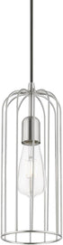 1 (49713-91) Livex Lighting Glenbrook Light Pendant in Brushed Nickel