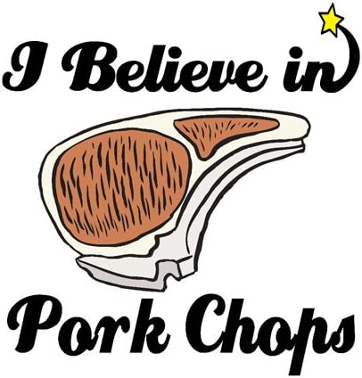 3dRose 8 Inch I Believe in Pork Chops Ceramic Tile