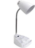 All The Rages Creekwood Home 18.5" Flexible Gooseneck Organizer Desk Lamp with Phone/iPad/Tablet Stand for