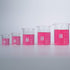 Glass Measuring Low Form Beaker Set, Graduated Beaker Set (50ml + 100ml + 250ml + 400ml + 600ml)