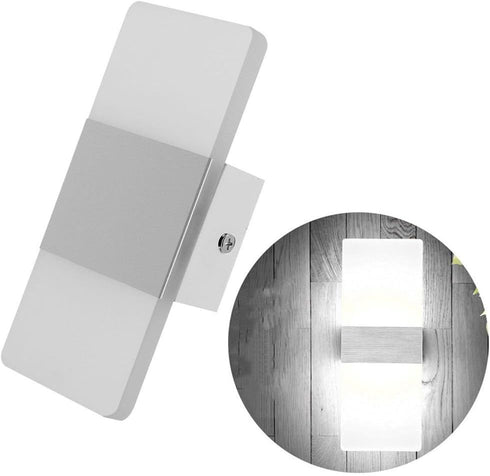Gnc33Ouhen 3W Modern Rectangular Acrylic LED Night Light Wall Sconces Light, Bedside Decoration Lamp for Bedroom
