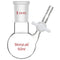 stonylab 50 ml Reaction Flask, Borosilicate Glass Single-Neck Round Bottom Flask with 24/40 Joint & PTFE Stopcock Valve