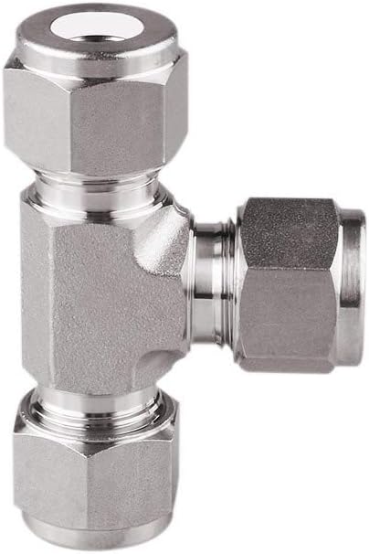 Beduan Pneumatic Stainless Steel 3/8” Compression Fittings Tee Let-Lok Adapter