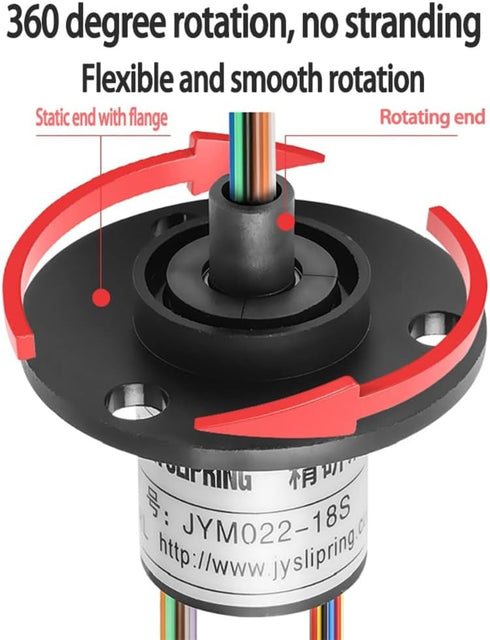 Electrical Slip Ring Connector, 4 Wires 10A Diameter 22mm Rotating Slip Ring