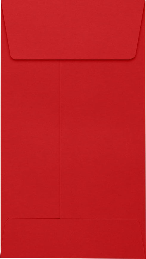 LUXPaper #5 1/2 Coin Envelopes, 80 lb. Ruby Red, 50 Pack, for Coin Collections and Small Inventory Items