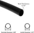 DERPIPR Food Grade Silicone Tubing - 1/2" ID x 5/8" OD High Temp Flexible Black Hose for Homebrewing Pump Transfer 8m