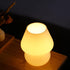 BSOD Mushroom lamp,Glass Mushroom Bedside Table Lamp Translucent Murano Vintage Style Striped Small Nightstand Desklamp