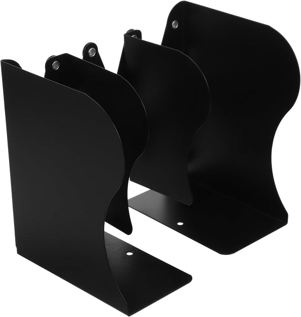 Cabilock Retractable Large Dark Book Holder for Shelf Heavy Duty Book Ends