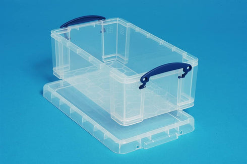 Really Useful Plastic Storage Box, 9 Litre, Clear