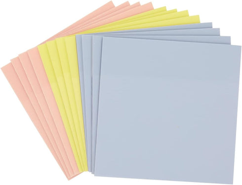 Paper Junkie 12-Pack 3x3-Inch Transparent Sticky Notes, 600 Sheets Total, Clear Plastic Self-Stick Sheets for Notes