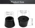 MroMax 4Pcs Rubber Feet Round Furniture Pads 1.42" W x 0.98" H Non Slip Bumper Feet Conical Recessed Protection for Furniture, Electronics and Cutting Board Black