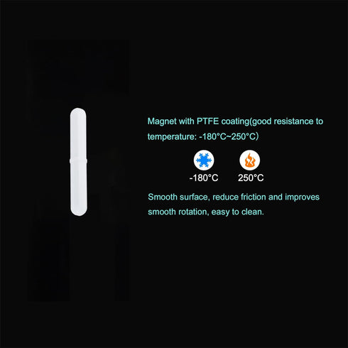 MECCANIXITY Magnetic Stirrer Mixer Stir Bar Rod, 70mm x 10mm with PTFE Coating Magnet for Laboratory, 3Pcs