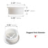 6 PCS Flexible Silicone Cable Cord Grommet, 1 Inch White Grommets for Desk, Table, Cable Management, Wire Organizer