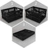 Morcte 3-Pack 15 L Plastic Collapsible Storage Crates, Folding Storage Crate, Black
