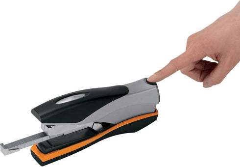 Swingline Optima 40 Stapler, 40 Sheet Capacity, Jam Free, Soft Grip, Metal, Orange and Gray