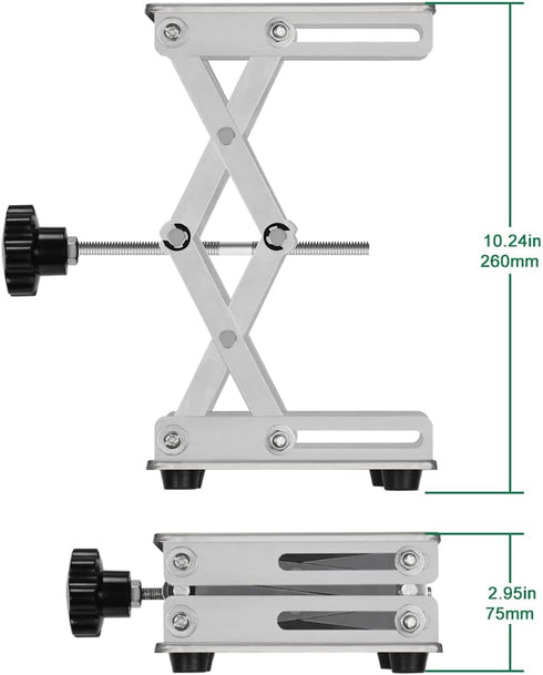 Stainless Steel Lab Scissors Jack, Laboratory Lift Stand Table (150 x 150 mm)