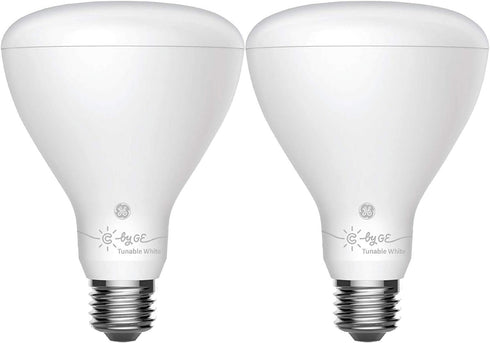 GE Lighting CYNC Smart Flood Light Bulbs, Bluetooth Enabled, Tunable White, Alexa and Google Assistant Compatible, 2