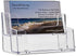 SOURCEONE.ORG 2 Tier Premium Acrylic Clear Business Card Holder, Clear