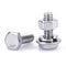 1/4-20 x 3/4" Stainless Steel Hex Bolts Screws with Nuts and Washers, 304 SS 18-8, 10 Sets
