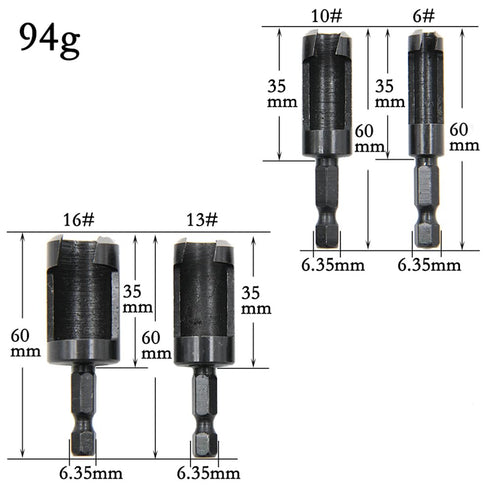 8Pcs Wood Plug Cutter Set, Carbon Steel Straight and Taper Claw Drill Bit for Woodworking Hole Saw Cutting Tool
