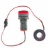 3pcs Digital Display AC Current Indicator, 22mm Round Head LED Current Tester 0~100A Ammeter Monitor