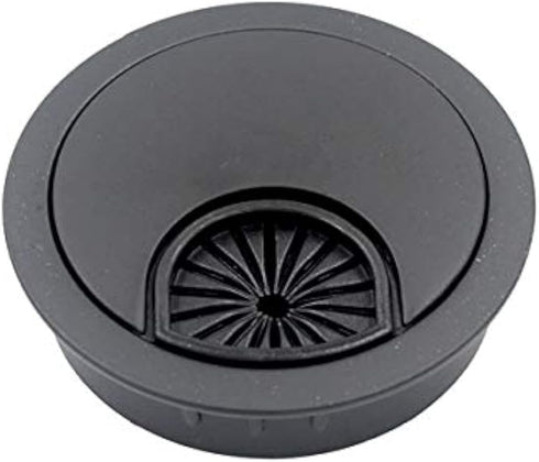 DGOL 5 pcs Metal Desk Grommet Cable Cord Wire Hole Cover Outlet Port, 1-7/8 inch (48mm) (MATT Black)