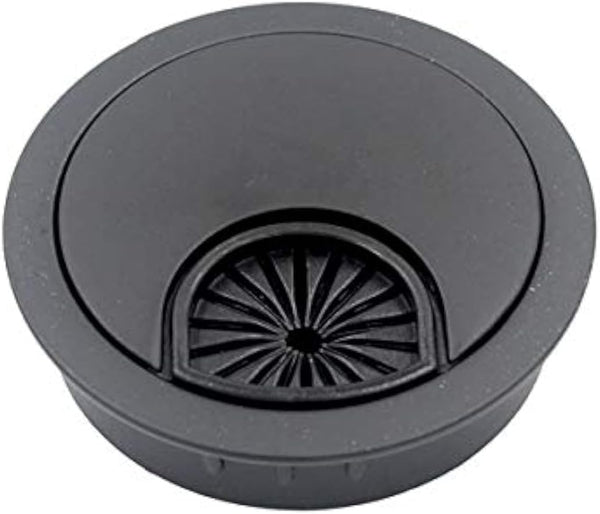 DGOL 5 pcs Metal Desk Grommet Cable Cord Wire Hole Cover Outlet Port, 1-7/8 inch (48mm) (MATT Black)