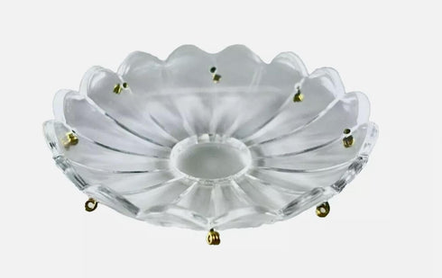 Generic 3.8 x 0.8 with 8 Gold Pins Crystal Glass Chandelier Bobeche 0.9"