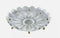 Generic 3.8 x 0.8 with 8 Gold Pins Crystal Glass Chandelier Bobeche 0.9"