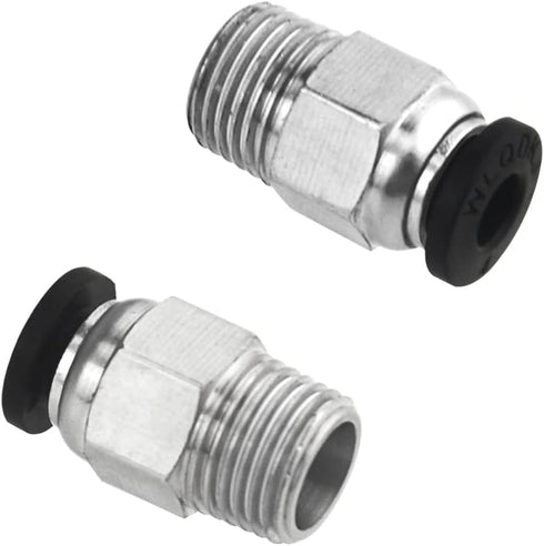 10 Pack 1/8" NPT Male Thread 4mm Pneumatic Push-to-Connect Fittings Air Fittings PC4-N1