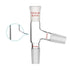 StonyLab 3 Way Distilling Adapter with 24/40 Joints for Distillation Apparatus