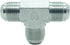 1 Piece Hydraulic 5/8" JIC (7/8"-14) 37° Flare Union Tee, JIC Male x JIC Male x JIC Male T Adapter