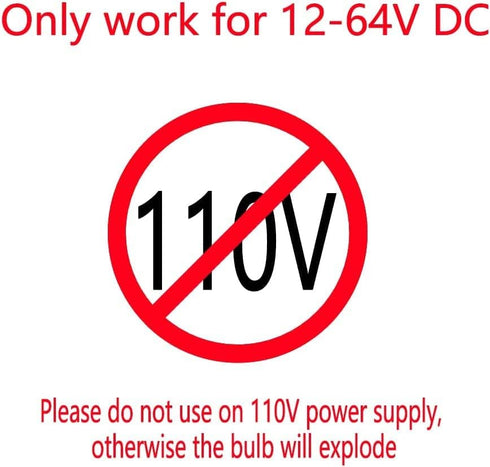12V Low Voltage LED Light Bulbs - Warm White 10W(Only for 12-36V), Pack of 2 by KONPWAY