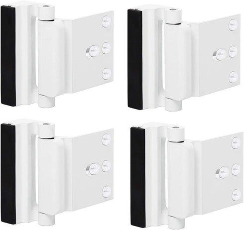 TOYFUL 4 Pack Door Reinforcement Locks with 16 Screws, Home Security Door Lock