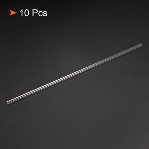MECCANIXITY 3.3 Borosilicate Glass Stir Rods, 9.84" Length, 4mm Dia, 10 Pcs Mixing Tools for Lab Kitchen Science