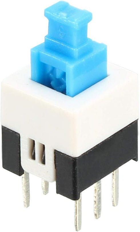 uxcell 40 Pcs 7mm x 7mm PCB Tact Tactile Push Button Switch, Self Lock, 6 Pin DIP