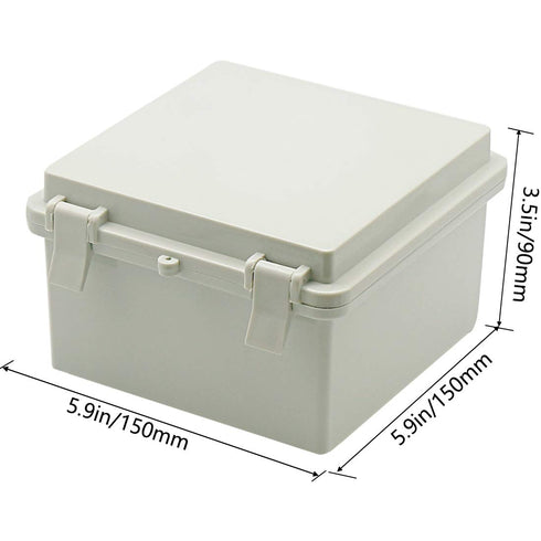 Zulkit Junction Box ABS Plastic Dustproof Waterproof IP65 Electrical Boxes Hinged Shell Outdoor Project Enclosure with