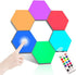 ODISTAR Remote Control Hexagon Wall Light,Smart Wall-Mounted Touch-Sensitive DIY Geometric Modular Assembled