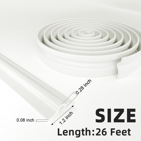 26 Feet Window Weather Stripping Door Seal Strip, Self-Adhesive PU Foam for Insulation and Soundproofing.