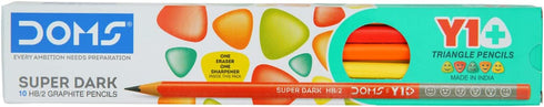 Doms Y 1 + Super Dark Triangle Pencils, Pack of 50
