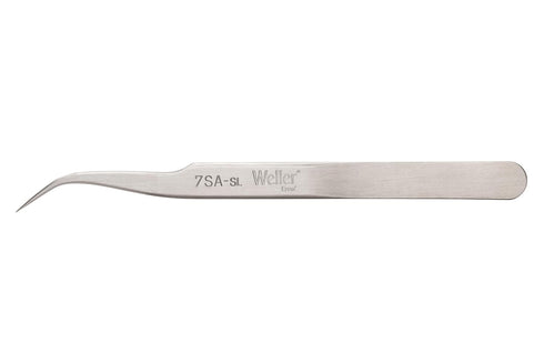 Erem Weller Erem 7SASL Stainless Steel Curved Very Fine Point Tweezer, 4.50" Overall Length