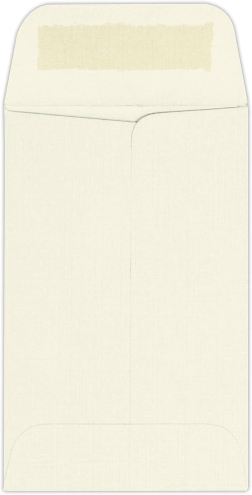 LUXPaper #1 Coin Envelopes | 2 1/4" x 3 1/2" | Natural Linen | 50 Qty, 80lb. Text